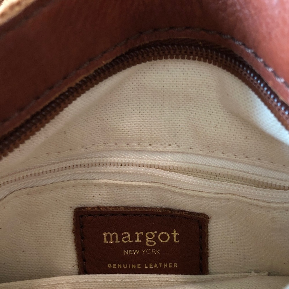 Margot Slim Leather Crossbody Bag in Brown - Picture 3 of 12